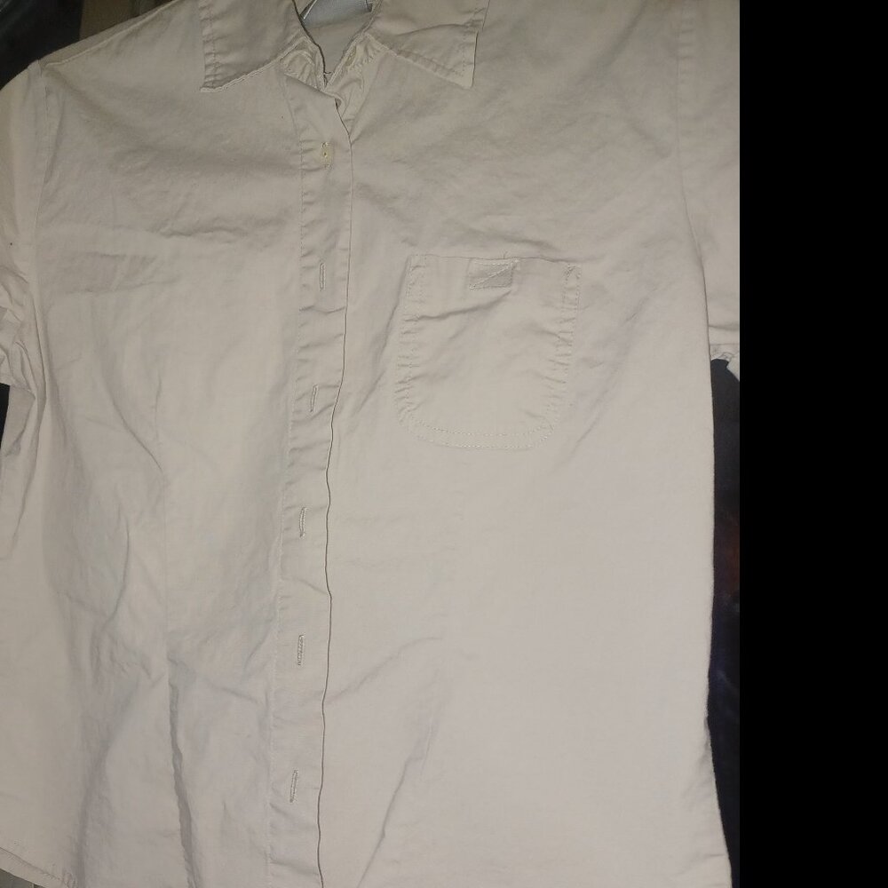 Quizz Again Women's Blouse Medium Tan